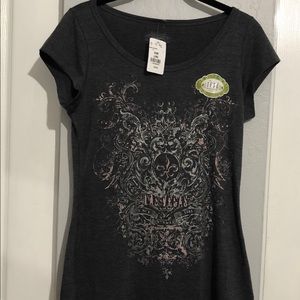 NWT IFSE Vegas sequins women’s fitted T Large